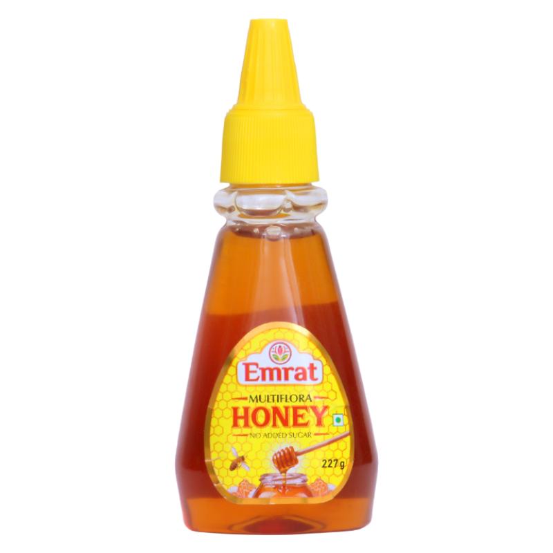 Emrat Pure Multiflora Honey – 227g | No Added Sugar | Easy Squeeze Pack | 8939133739308