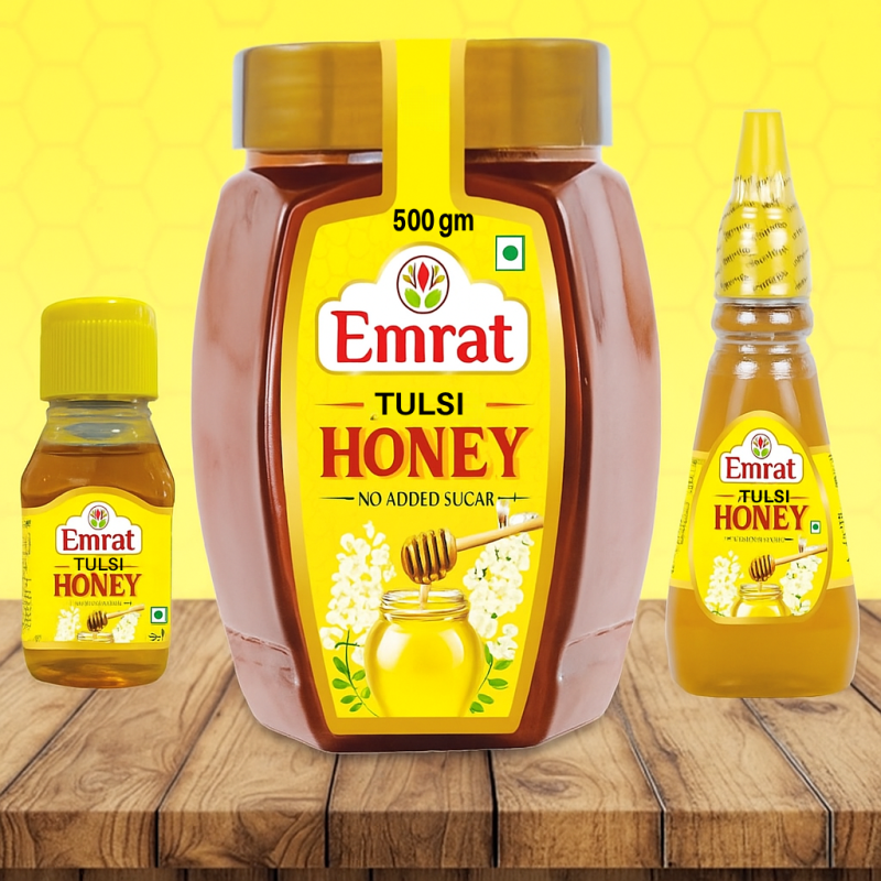 Tulsi Honey – Pure Honey Infused with the Power of Holy Basil 500gm